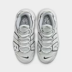 Little Kids' Nike Air More Uptempo Basketball Shoes Photon Dust/White/Black/Metallic Silver - FD0023 001 -Fashion Clothing Shop FD0023 001 P5