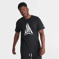 Men's Nike Ja Morant Logo Basketball T-Shirt Black - FD0056 010