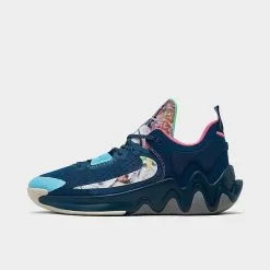 Big Kids' Nike Giannis Immortality 2 SE Basketball Shoes Valerian Blue/Green Glow/Pinksicle - FD0213 400