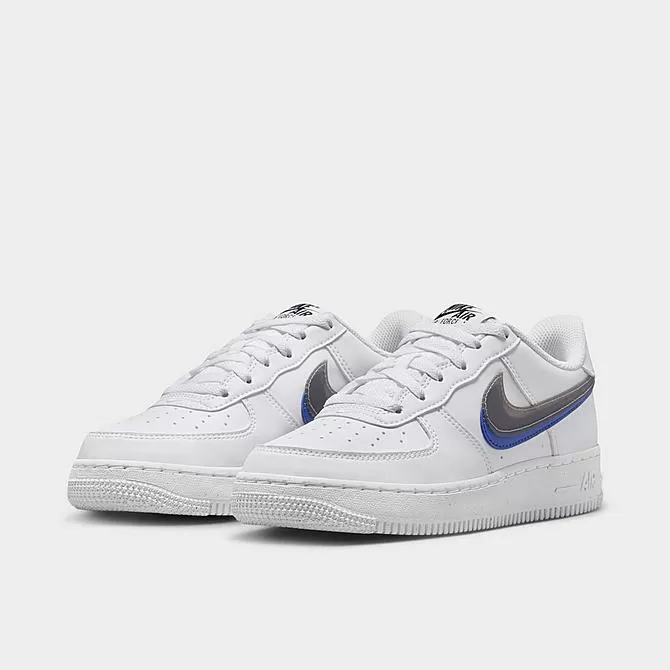 Big Kids' Nike Air Force 1 Impact Next Nature Casual Shoes White/Hyper Royal/Summit White/Black - FD0688 100 2 Big Kids' Nike Air Force 1 Impact Next Nature Casual Shoes White/Hyper Royal/Summit White/Black - FD0688 100 - Image 2
