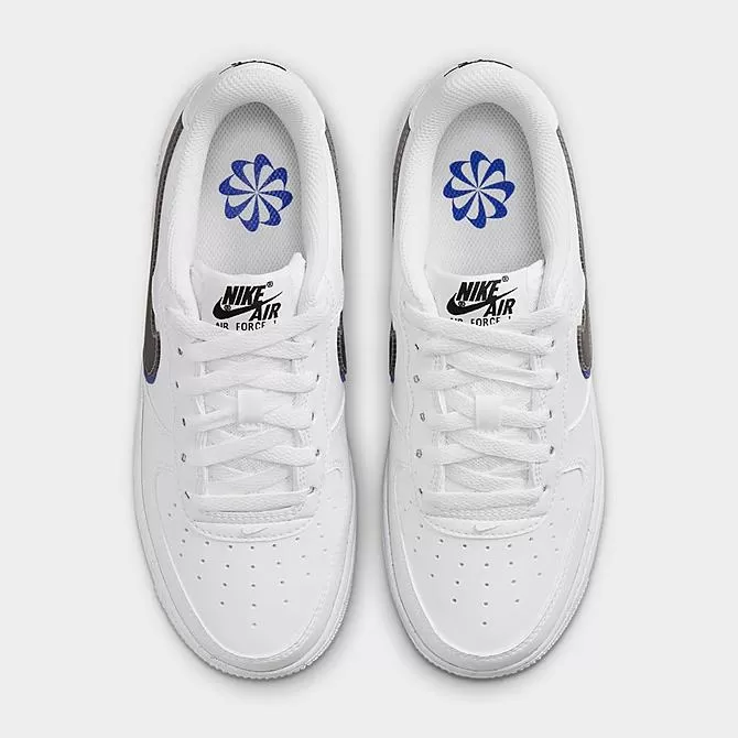 Big Kids' Nike Air Force 1 Impact Next Nature Casual Shoes White/Hyper Royal/Summit White/Black - FD0688 100 5 Big Kids' Nike Air Force 1 Impact Next Nature Casual Shoes White/Hyper Royal/Summit White/Black - FD0688 100 - Image 5
