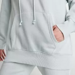 Women's Nike Sportswear Phoenix Fleece Oversized Pullover Hoodie Light Silver/Black - FD0892 034 -Fashion Clothing Shop FD0892 034 M6