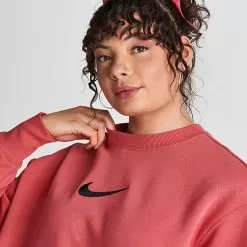 Women's Nike Sportswear Phoenix Fleece Oversized Crewneck Sweatshirt Adobe/Black - FD1128 655 10 Women's Nike Sportswear Phoenix Fleece Oversized Crewneck Sweatshirt Adobe/Black - FD1128 655 -Fashion Clothing Shop FD1128 655 M5