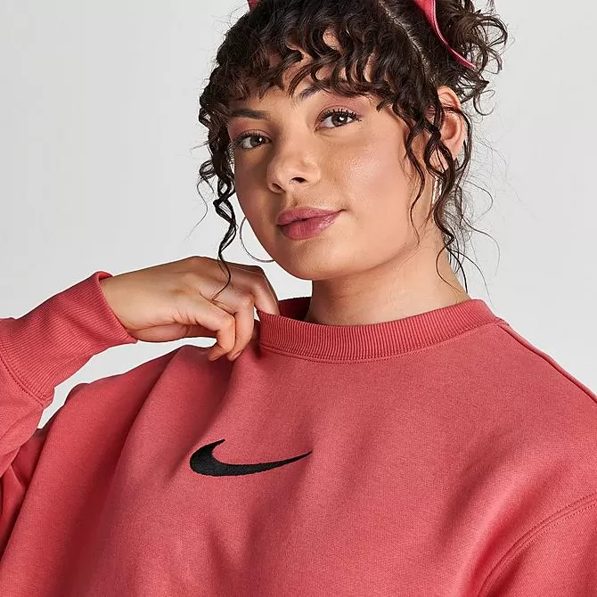 Women's Nike Sportswear Phoenix Fleece Oversized Crewneck Sweatshirt Adobe/Black - FD1128 655 5 Women's Nike Sportswear Phoenix Fleece Oversized Crewneck Sweatshirt Adobe/Black - FD1128 655 - Image 5