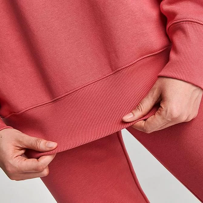 Women's Nike Sportswear Phoenix Fleece Oversized Crewneck Sweatshirt Adobe/Black - FD1128 655 6 Women's Nike Sportswear Phoenix Fleece Oversized Crewneck Sweatshirt Adobe/Black - FD1128 655 - Image 6