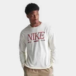Men's Nike Sportswear Tuned Air Graphic Long-Sleeve T-Shirt Pale Ivory - FD1339 110