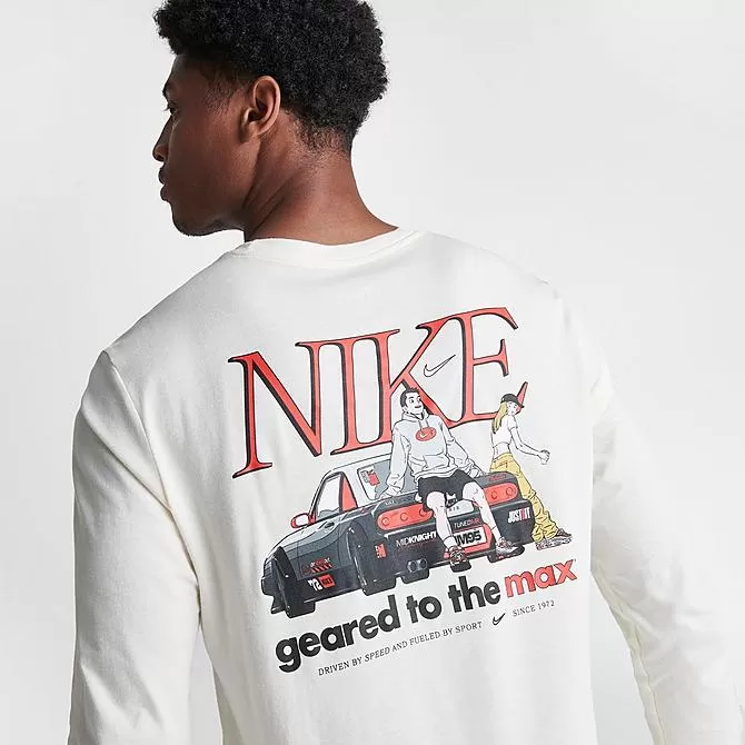Men's Nike Sportswear Tuned Air Graphic Long-Sleeve T-Shirt Pale Ivory - FD1339 110 6 Men's Nike Sportswear Tuned Air Graphic Long-Sleeve T-Shirt Pale Ivory - FD1339 110 - Image 6