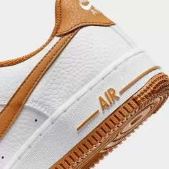 Big Kids' Nike Air Force 1 Low Casual Shoes White/Desert Ochre - FJ0706 100 -Fashion Clothing Shop FJ0706 100 P3