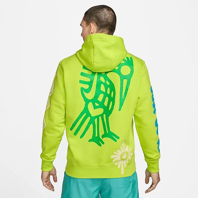 Men's Nike Sportswear Club Fleece JDI Graphic Hoodie Cyber - FJ1575 389 3 Men's Nike Sportswear Club Fleece JDI Graphic Hoodie Cyber - FJ1575 389 - Image 3
