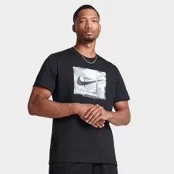 Men's Nike Basketball Backboard Graphic T-Shirt Black - FJ2338 010