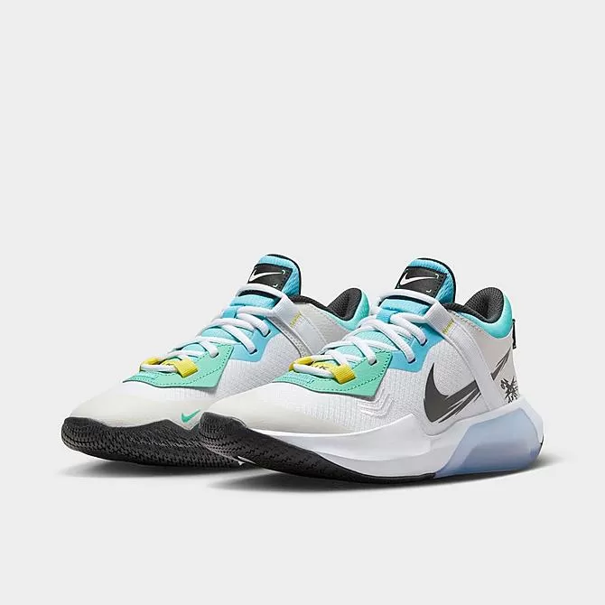 Big Kids’ Nike Air Zoom Crossover Basketball Shoes White/White/Phantom/Black - FJ7687 101 2 Big Kids’ Nike Air Zoom Crossover Basketball Shoes White/White/Phantom/Black - FJ7687 101 - Image 2