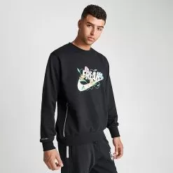 Men's Nike Giannis Standard Issue Connections Graphic Basketball Crewneck Sweatshirt Black - FJ9557 010 -Fashion Clothing Shop FJ9557 010 M3