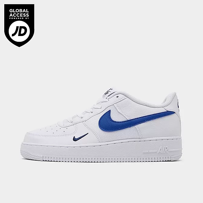 Big Kids' Nike Air Force 1 Casual Shoes White/Game Royal/Midnight Navy - FN3875 100 1 Big Kids' Nike Air Force 1 Casual Shoes White/Game Royal/Midnight Navy - FN3875 100