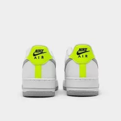 Big Kids' Nike Air Force 1 Casual Shoes White/Grey/Volt - FN3875 101 -Fashion Clothing Shop FN3875 101 P4