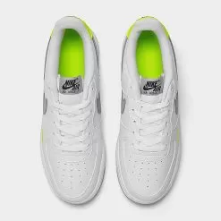 Big Kids' Nike Air Force 1 Casual Shoes White/Grey/Volt - FN3875 101 -Fashion Clothing Shop FN3875 101 P5