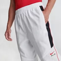 Men's Nike Air Swoosh Woven Track Pants Summit White/Black - FN7688 121 -Fashion Clothing Shop FN7688 121 M5