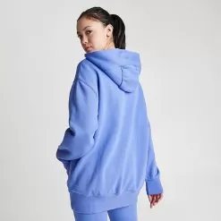 Women's Nike Sportswear Swoosh Life Oversized Fleece Pullover Hoodie Polar Ice - FN7698 450 9 Women's Nike Sportswear Swoosh Life Oversized Fleece Pullover Hoodie Polar Ice - FN7698 450 -Fashion Clothing Shop FN7698 450 M4
