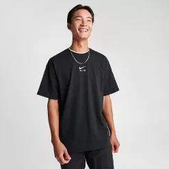 Men's Nike Air Retro Swoosh T-Shirt Black - FN7723 010 -Fashion Clothing Shop FN7723 010 M3