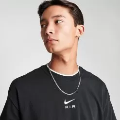 Men's Nike Air Retro Swoosh T-Shirt Black - FN7723 010 -Fashion Clothing Shop FN7723 010 M5