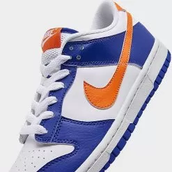 Big Kids' Nike Dunk Low Casual Shoes Blue Joy/Bright Mandarin/White/Black - FN7783 400 -Fashion Clothing Shop FN7783 400 P3