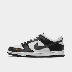 Big Kids' Nike Dunk Low Casual Shoes Black/Medium Ash/Light Silver - FN7784 001