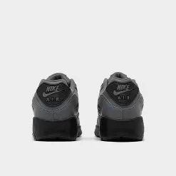Big Kids' Nike Air Max 90 Next Nature Casual Shoes Smoke Grey/Black/Bright Mandarin - FN7785 001 -Fashion Clothing Shop FN7785 001 P4