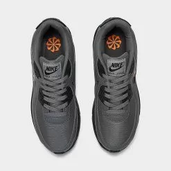 Big Kids' Nike Air Max 90 Next Nature Casual Shoes Smoke Grey/Black/Bright Mandarin - FN7785 001 -Fashion Clothing Shop FN7785 001 P5