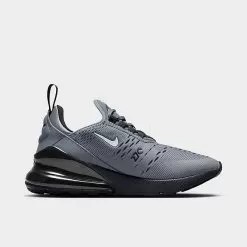 Big Kids' Nike Air Max 270 Casual Shoes Smoke Grey/Black/Bright Mandarin - FN7786 001 -Fashion Clothing Shop FN7786 001 P3