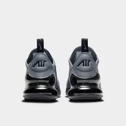Big Kids' Nike Air Max 270 Casual Shoes Smoke Grey/Black/Bright Mandarin - FN7786 001 -Fashion Clothing Shop FN7786 001 P4