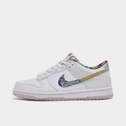Big Kids' Nike Dunk Low Casual Shoes White/Diffused Blue/White/Mystic Red - FN8913 141