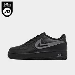 Big Kids' Nike Air Force 1 Reflective Casual Shoes Black/Cool Grey - FQ2413 001