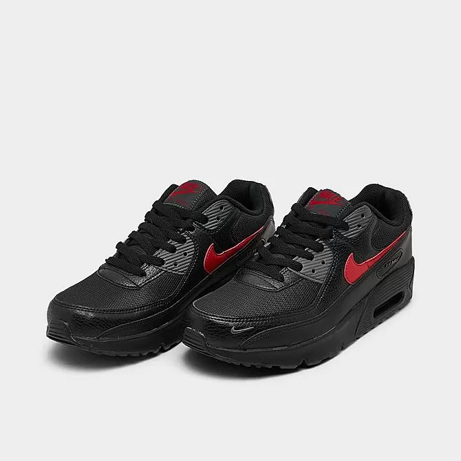 Big Kids' Nike Air Max 90 Next Nature Casual Shoes Black/Gym Red/Iron Grey - FQ2428 001 2 Big Kids' Nike Air Max 90 Next Nature Casual Shoes Black/Gym Red/Iron Grey - FQ2428 001 - Image 2