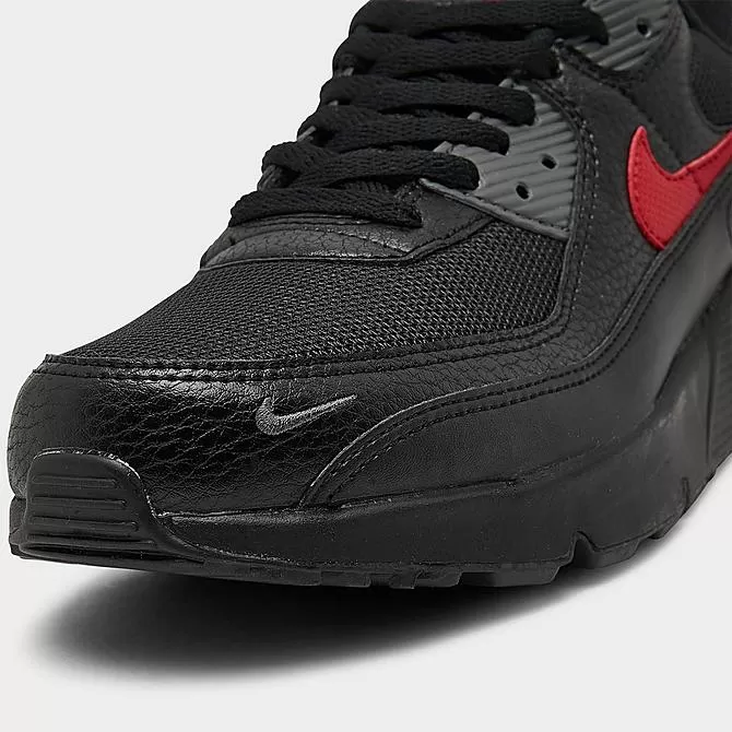 Big Kids' Nike Air Max 90 Next Nature Casual Shoes Black/Gym Red/Iron Grey - FQ2428 001 3 Big Kids' Nike Air Max 90 Next Nature Casual Shoes Black/Gym Red/Iron Grey - FQ2428 001 - Image 3
