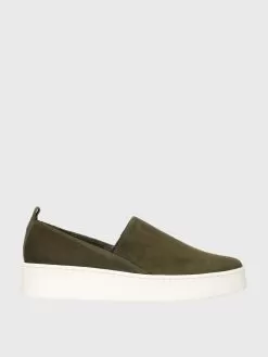 Vince Women`s Leather Saxon-2 Slip On Sneaker