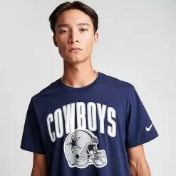 Men's Nike Dallas Cowboys NFL Alternate Helmet Graphic T-Shirt Navy - N199 400 -Fashion Clothing Shop N199 400 M5