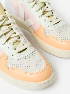 VEJA Women's V-10 Leather Sneaker -Fashion Clothing Shop VX0203199AxPETALEWHITEMULTICOxAlt2 93730803