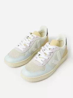 VEJA Women's V-10 Suede Sneaker -Fashion Clothing Shop VX0303119AxJADEWHITExAlt3 93730845