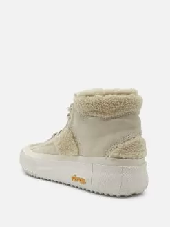 BRANDBLACK Women's Capo Natural Shearling High Top Sneaker -Fashion Clothing Shop W521BBxNATURALSHEARLINGxAlt2 52213421