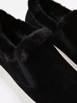 Vaneli Women's Ylona Sneaker -Fashion Clothing Shop YLONAxBLACKSUEDEBLACKFAUXFURxAlt2 76452810