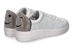 Lola Cruz Sneaker NAPPA BIANCO SILVER -Fashion Clothing Shop lola cruz sneaker 475Z00BK plata silver 232900331 2