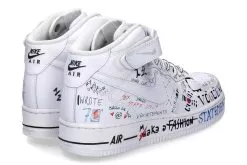 Nike By Ballo Da Sola Sneaker AIR FORCE ONE MID WHITE -Fashion Clothing Shop nike air force 1 mid korea 132100037 132100037 2