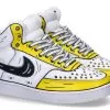 Nike By BallodaSola Sneaker MID CUSTOMIZED CARTOON YELLOW